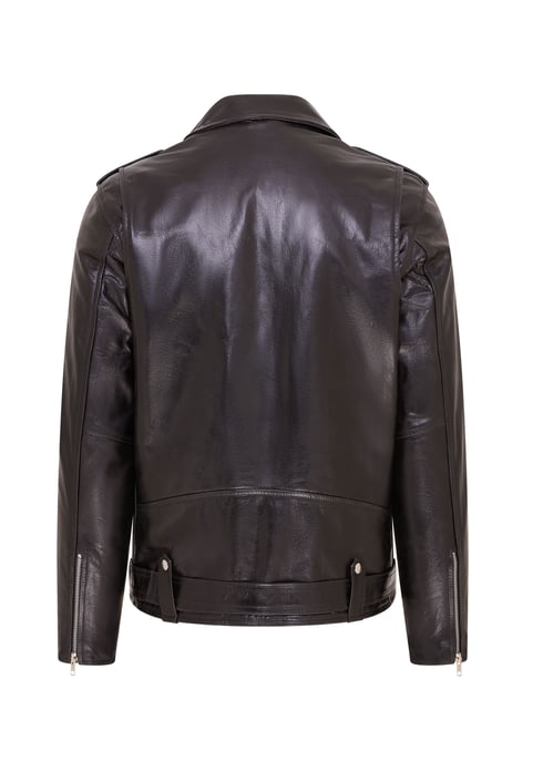 Mens Cow-Hide Black Biker Brando Jacket - Pargas