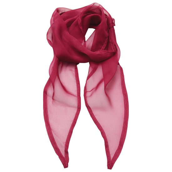 Premier Uniseks sjaal van chiffon in kleuren voor volwassenen (Heet Roze) - Image 1
