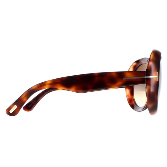 Tom Ford Round Womens Dark Havana Smoke Gradient Georgia 02 FT1011