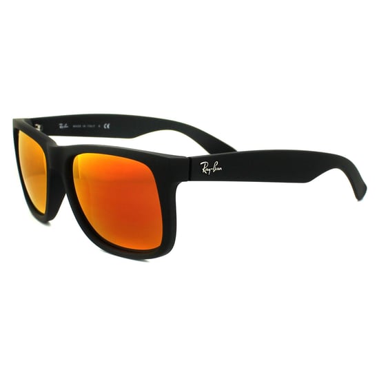 Ray-Ban Zonnebril Justin 4165 622/6Q Rubber Zwart Rode Spiegel - Image 2
