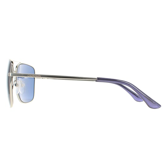 Calvin Klein Square Mens Silver Smoke Grey CK19136S