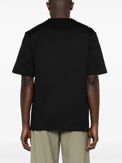 Fendi Made in Fendi Logo Geborduurd T-shirt in Zwart - Image 4