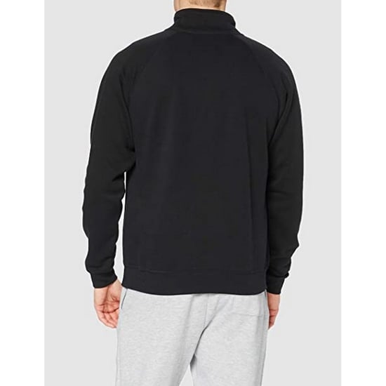 Fruit Of The Loom Heren Premium 70/30 Ritssluiting Neck Sweatshirt (Zwart) - Image 3