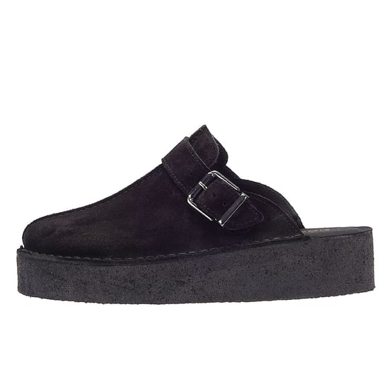 Clarks Original Trek Wedge Damesschoenen Zwart Suède - Image 5