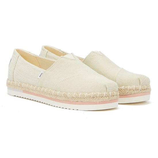 TOMS Alpargata Platform Touw Dames Naturel Espadrilles - Image 1