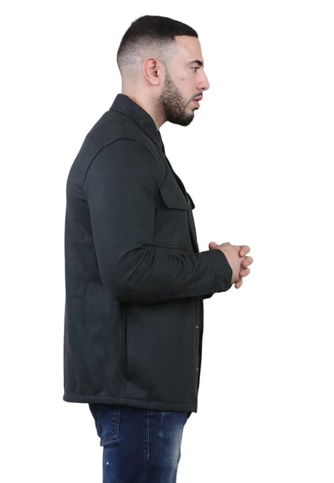 Autograph Heren Wollen Blend Overshirt in Zwart - Image 3