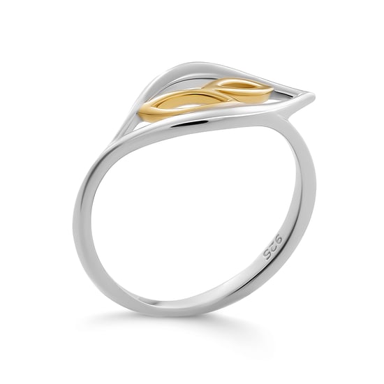 Orphelia 'Charlotte' Women's 925 Sterling Silver Ring - Silver/Gold ZR-7523