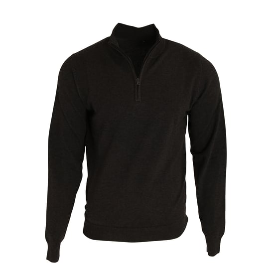 Premier Heren 1/4 Ritssluiting Gebreide Trui (Zwart) - Image 1