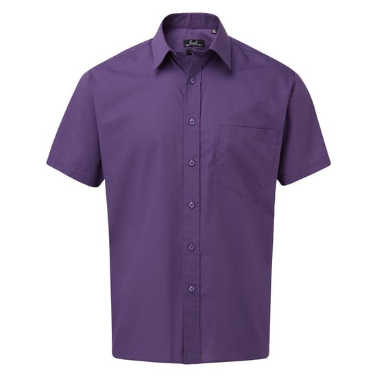 Premier Herenshirt met korte mouwen Popeline (Paars) - Image 1