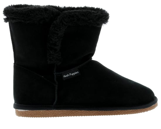 Hush puppies ashleigh dames sude leren enkellaarzen zwart - Image 2