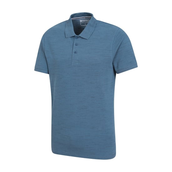 Mountain Warehouse Heren Dawnay Textured Pique Poloshirt (Blauw) - Image 3