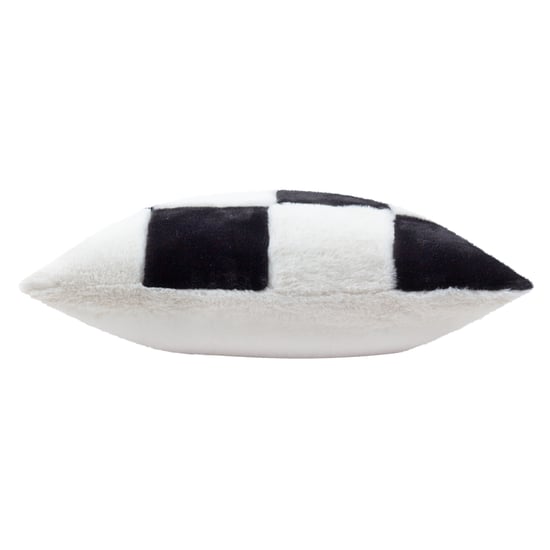 Heya Home Cozee Check Faux Fur Polyester Filled Cushion