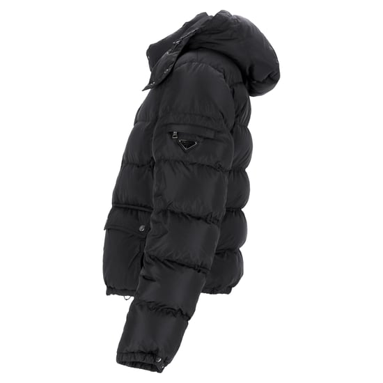 Prada Sport Gevoerde Donsjack met Kap in Zwarte Nylon - Image 2