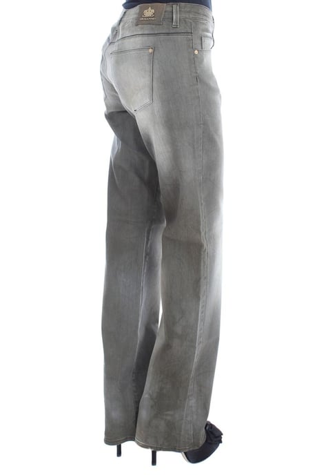 Ermanno Scervino Dames Grijze Katoenmix Losse Fit Boyfriend Jeans - Image 4