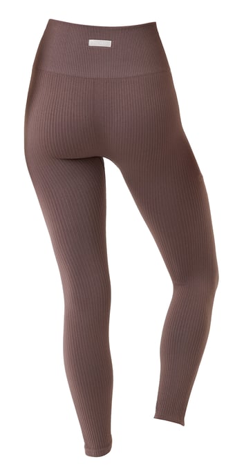 Björn Borg - Dames Naadloze Geribbelde Legging zonder Voet - Mauve - Image 2