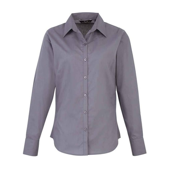 Premier Dames/Dames Shirt Met Lange Mouwen (Staal) - Image 1