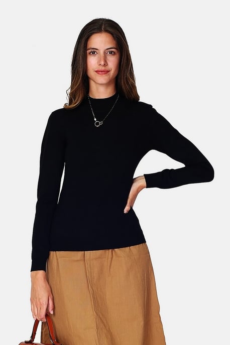 GB - William de Faye - Funnel Neck - Noir