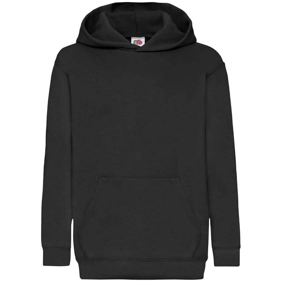 Fruit Of The Loom Kids Unisex Classic 80/20 Hoodie (Zwart) - Image 1