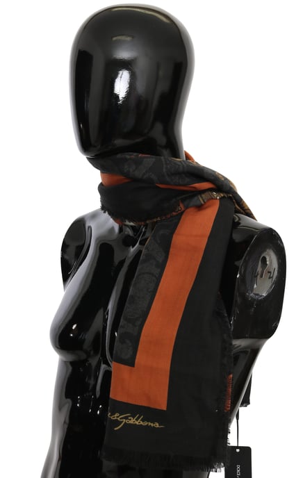 Dolce & Gabbana Multicolor Print Wrap Shawl Cashmere Scarf