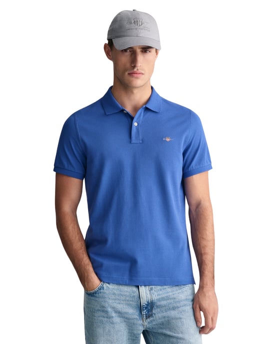 Gant Polo SS Regular Shield Pique Polo Blauw - Image 5