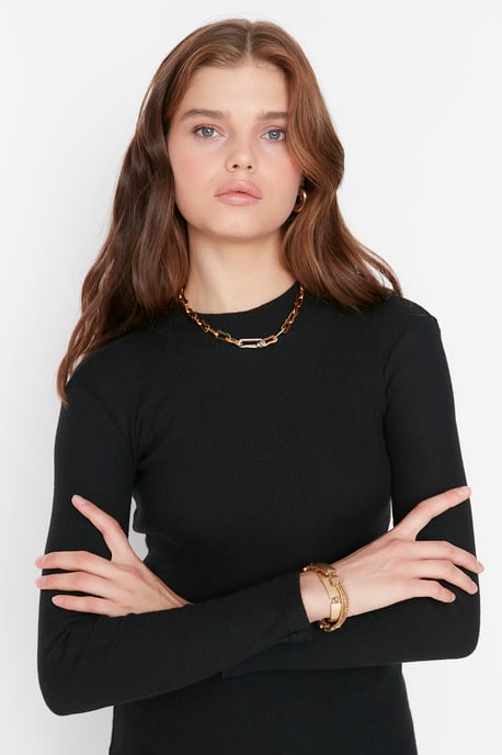 Trendyol Vrouw/Meisje  Staande kraag Bodycon Mini Jurk - Image 2