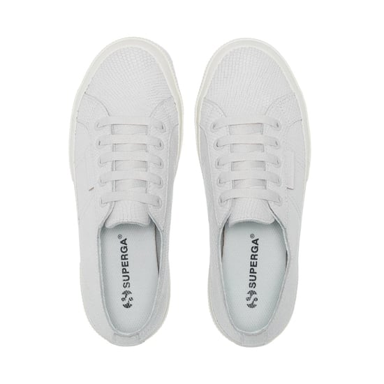 Superga Dames/Dames 2750 Slangenprint Grain Leather Trainers (Optisch Wit) - Image 4