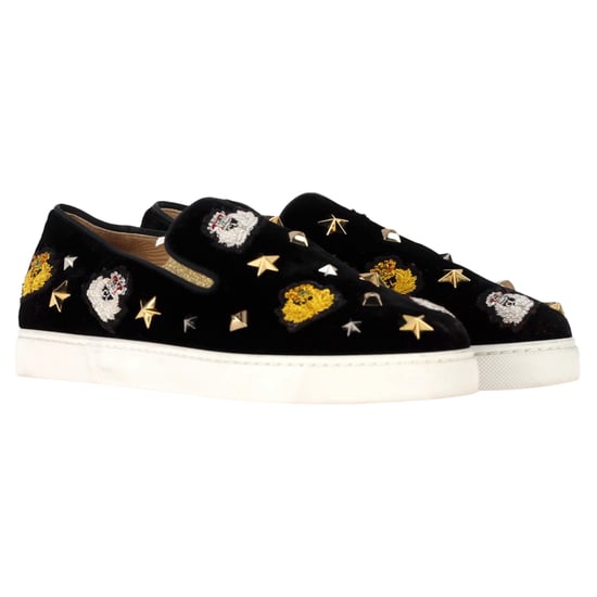 Christian Louboutin Mister Academy Slip On Sneakers In Zwart Fluweel - Image 4