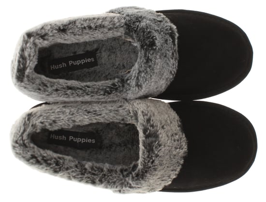 Hush Puppies Ariel Suède Dames Zwarte Pantoffels - Image 6