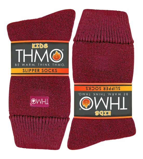 THMO - Indoor Slipper Sokken met Grijpers voor Kinderen - Fuchsia - Image 2