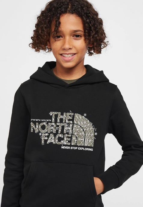 The North Face Kids Drew Peak Overhead Hoodie in Zwart - Image 4