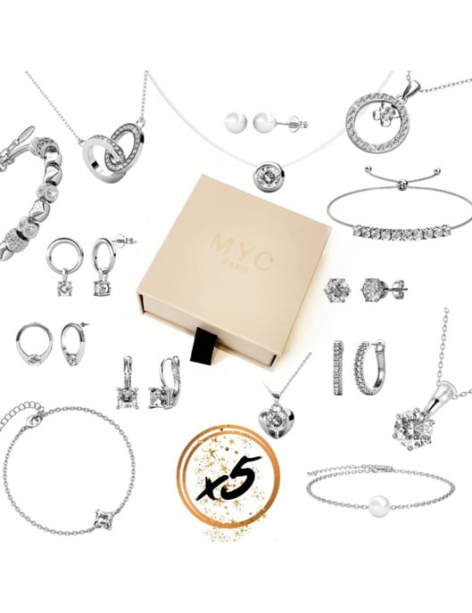 5 verrassingsjuwelen in geschenkverpakking - Oostenrijks kristal - Image 1