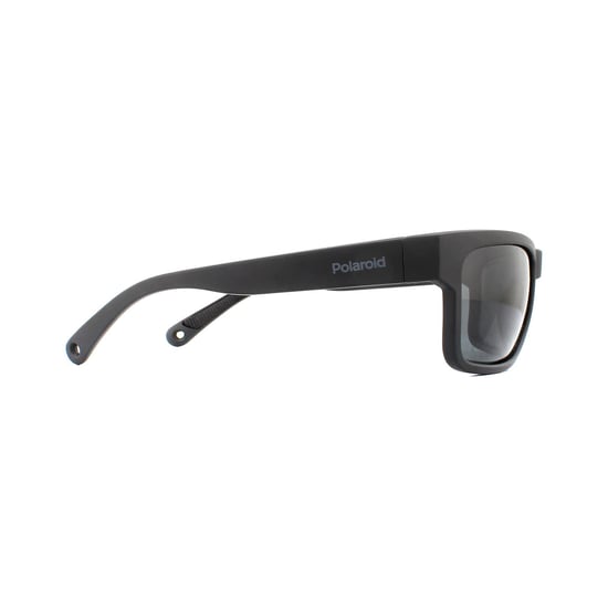 Polaroid Sport Wrap Mens Black Grey Polarized Sunglasses