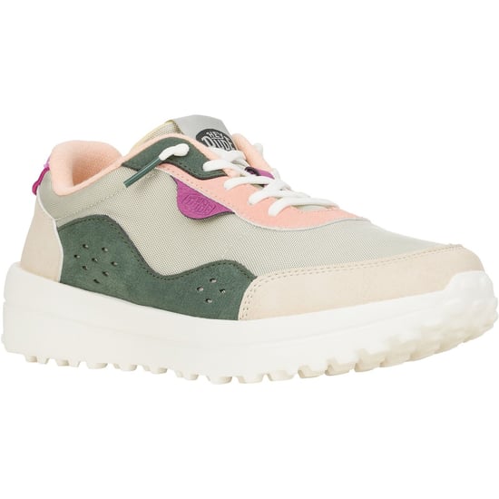 HEYDUDE Hayden Colorblock Polyester Damestrainers Dusty Olive/Multi - Image 1