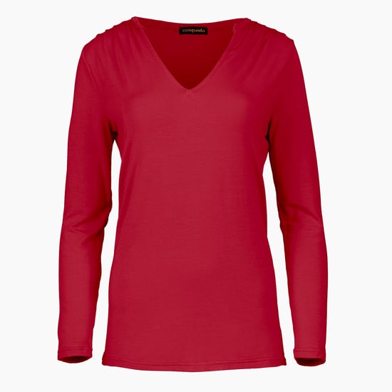 Rode Jersey V Hals Top - Image 1