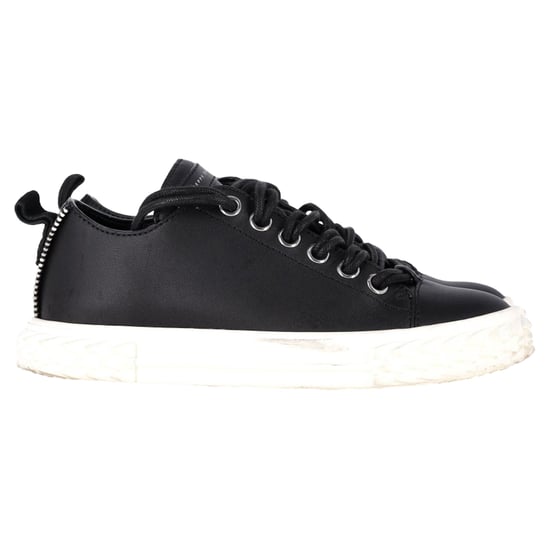 Giuseppe Zanotti Blabber Lage Sneakers in Zwart Leer - Image 1