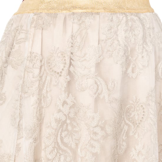 Women's high elastic waist skirt with chiffon lining JWKG01