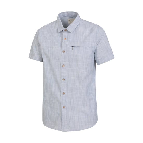 Mountain Warehouse Heren Kokosnoot Slub Overhemd met Korte Mouwen (Blauw) - Image 5