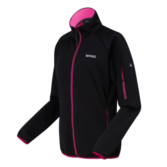 Regatta Womens/Ladies Ravenhill Full Zip Fleece Top (Black/Pink Potion)