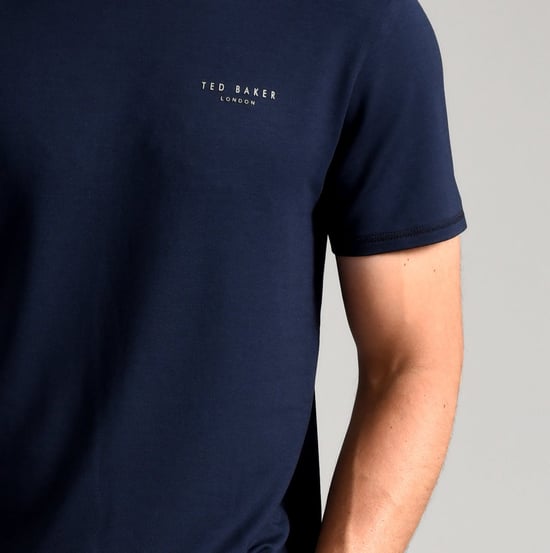 Ted Baker SUPER SOFT T-Shirt Heren Marineblauw - Image 4