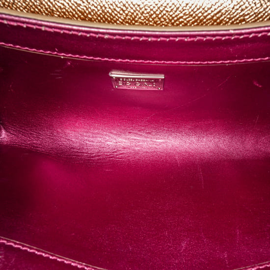 Vintage Dolce&Gabbana DG Girls Leather Crossbody Bag Gold