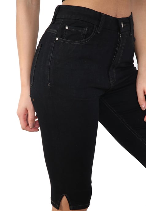 MYT Magic Shaping denim short met hoge taille voor dames, zwart - Image 6