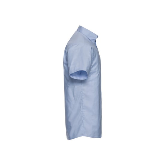 Russell Collection Heren Oxford Easy-Care overhemd met korte mouwen (Oxford Blauw) - Image 3
