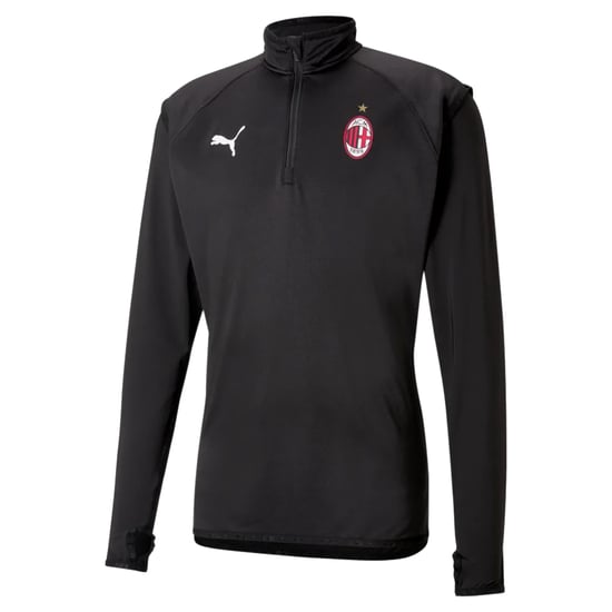 Puma AC Milan 2020-21 Black Warmup Football Training Midlayer 758636 02