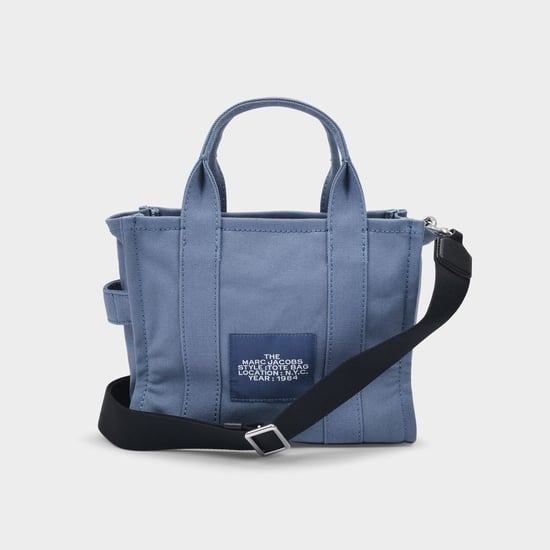 Kleine Reis Schoudertas in Blauw Schaduw Katoen - Image 2