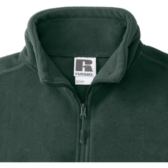 Russell Heren 1/4 Ritssluiting Outdoor Fleece Top (Fles groen) - Image 3