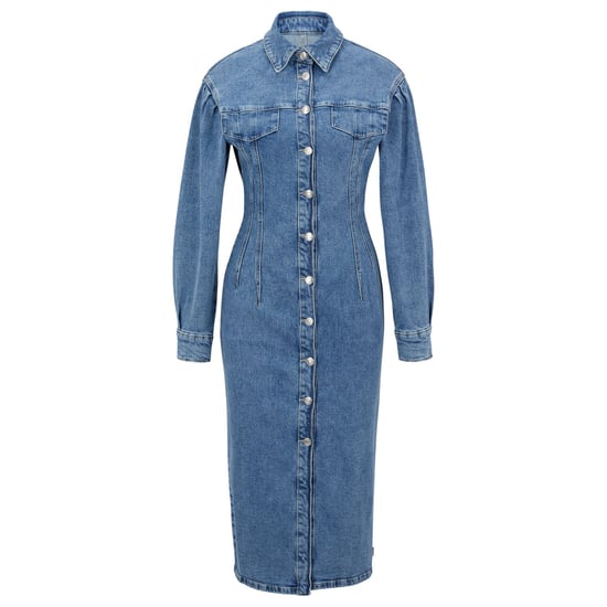 Women's Hugo Boss Gesina Denim Dress in Blue - Image 5