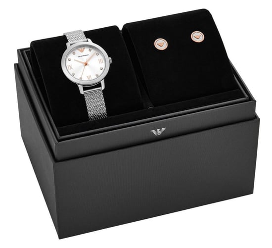 Emporio Armani Cleo Women's Silver Watch AR80065SET