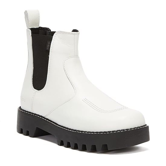 Kickers Kizziie Chelz Dames Wit Laarzen - Image 2