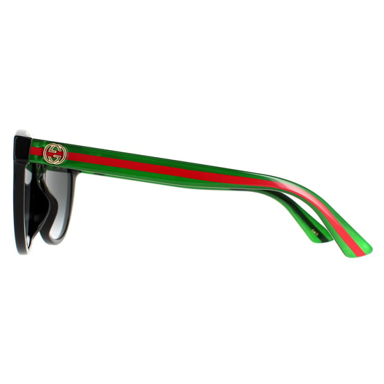 Gucci Round Womens Black With Green and Red Grey Gradient GG0702SKN Sunglasses