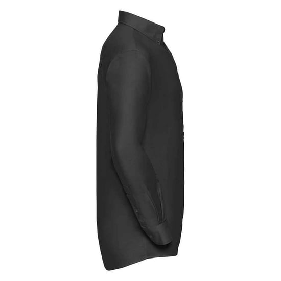 Russell Collection Mens Oxford Easy-Care Long-Sleeved Formal Shirt (Black)